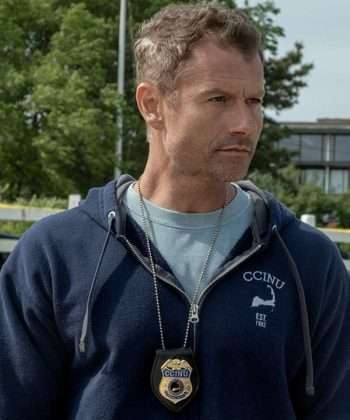 James Badge Dale Hightown 2020 Ray Abruzz Blue Hoodie