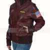 Captain Marvel Brie Larson Brown Leather Bomber Jacket