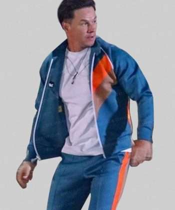 Mark Wahlberg Me Time Blue Cotton Tracksuit