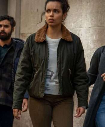 Georgina Campbell Suspicion Natalie Thompson Black Cotton Jacket
