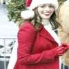 Anne Hathaway Red Christmas Red Wool Coat