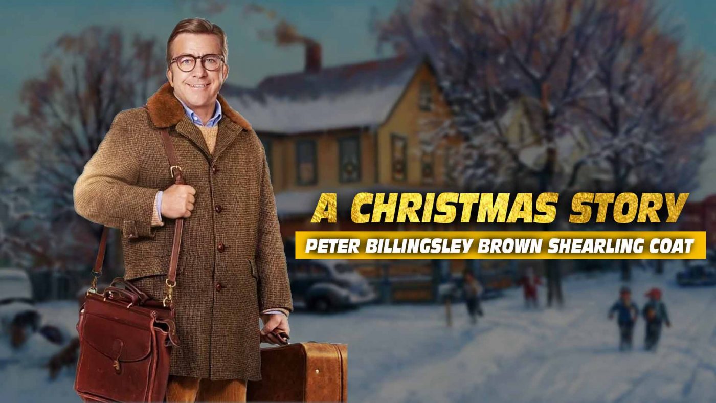 A Christmas Story Christmas Peter Billingsley Brown Shearling Coat